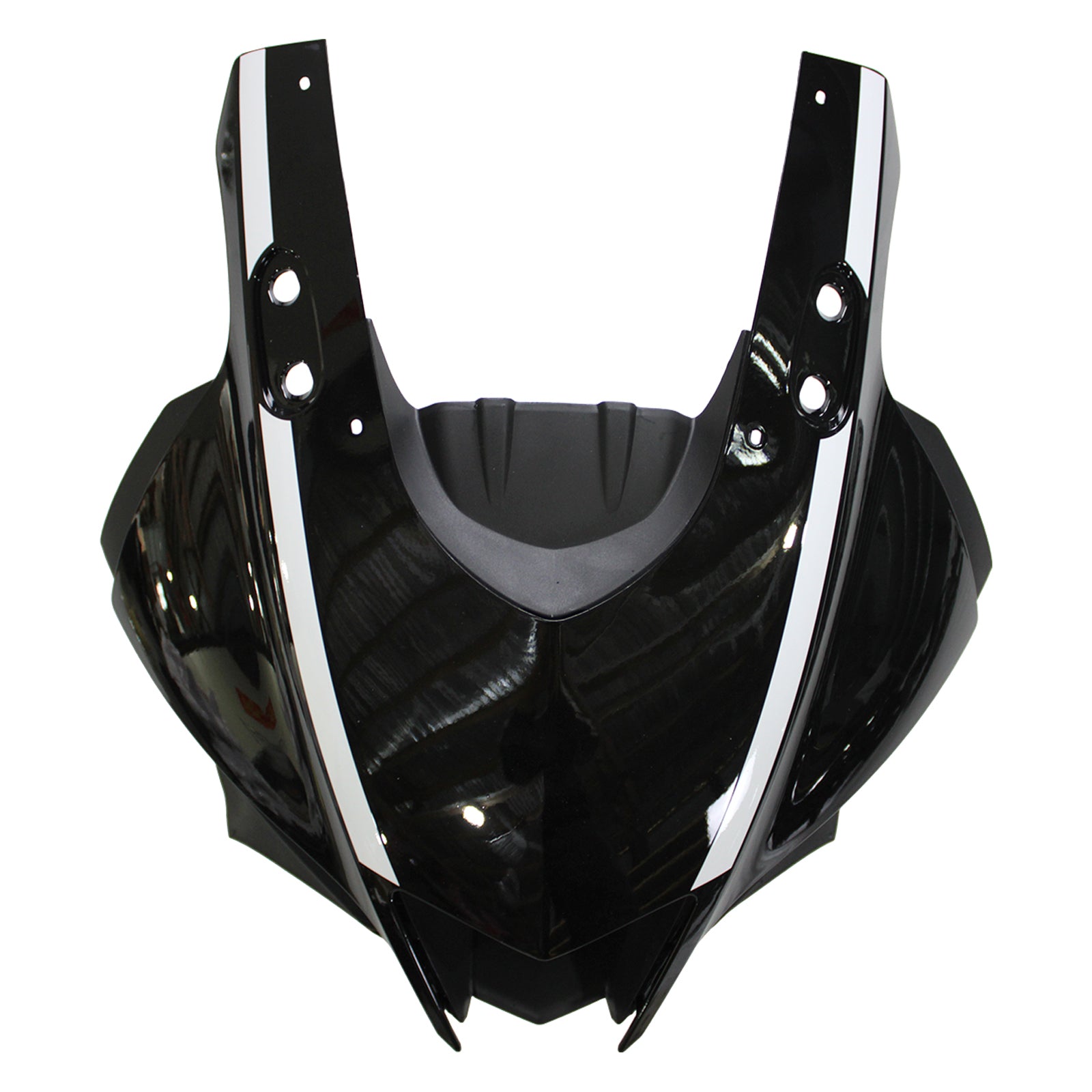 Amotopart 2022-2024 Yamaha YZF-R3 R25 Black with White Accents Fairing Kit