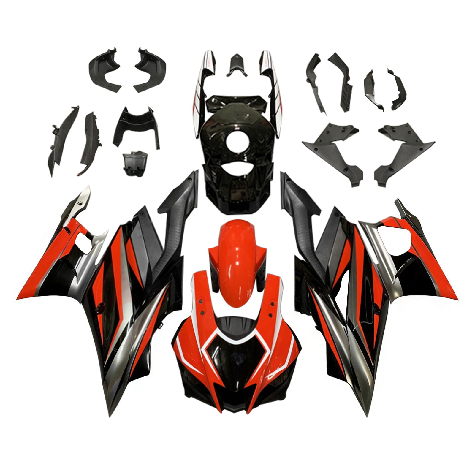 Amotopart Yamaha 2019-2021 YZF R3/YZF R25 Red&Black Style6 Fairing Kit