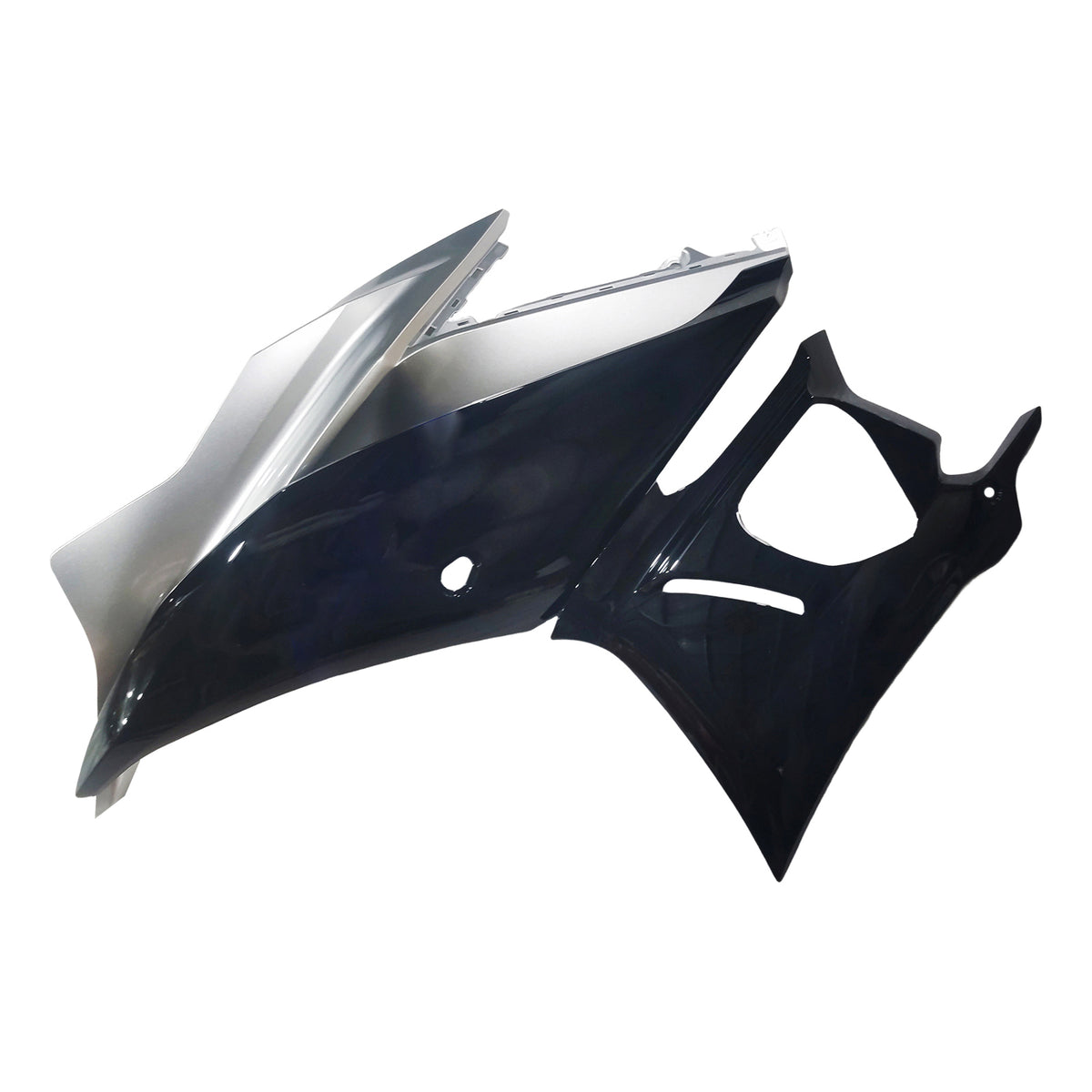 Amotopart ヤマハ 2019-2021 YZF R3/YZF R25 ブルー&Sシルバーカーボンファイバーフェアリングキット