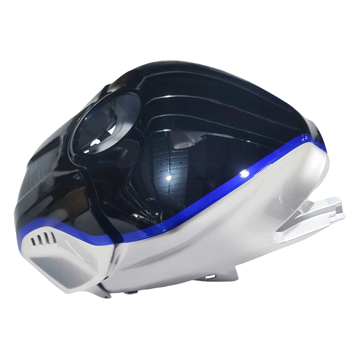 Amotopart ヤマハ 2019-2021 YZF R3/YZF R25 ブルー&Sシルバーカーボンファイバーフェアリングキット
