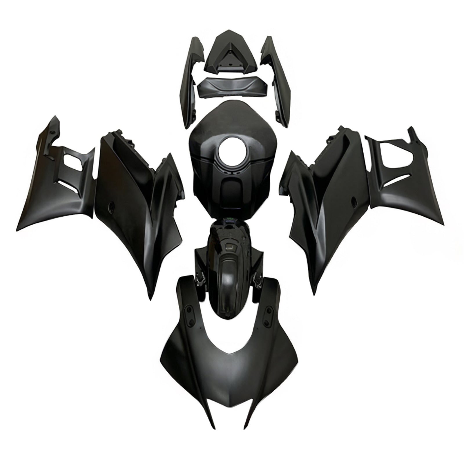 Amotopart Yamaha 2019-2021 YZF R3/YZF R25 Black Style3 Fairing Kit