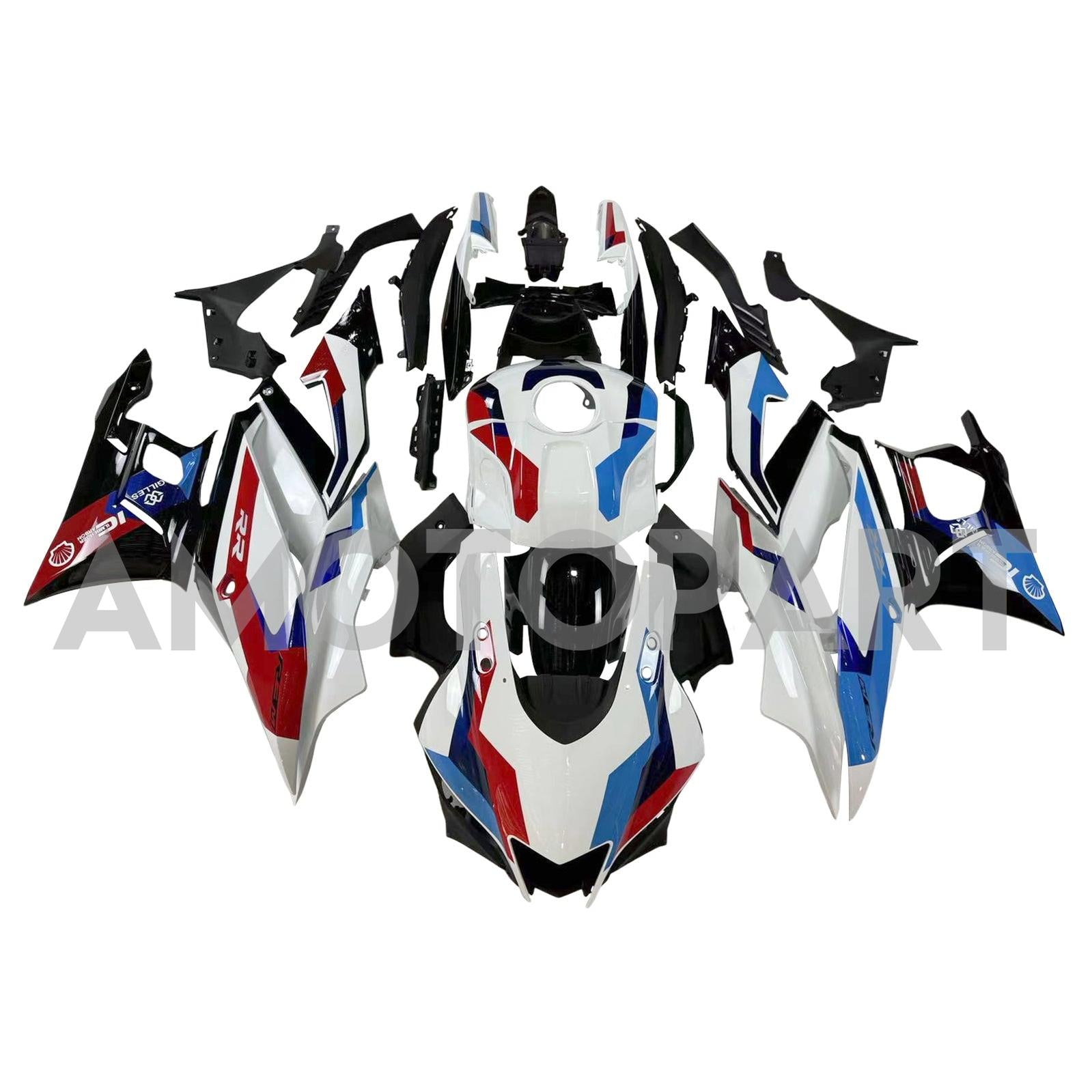 Amotopart 2022-2024 Yamaha YZF-R3 R25 Blue&Red Fairing Kit