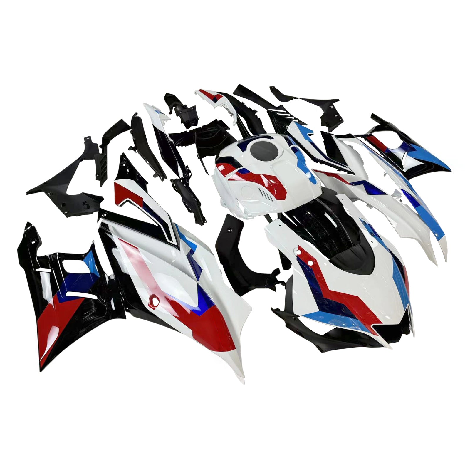Amotopart Yamaha 2019–2021 YZF R3/YZF R25 Rot&Blue Style2 Verkleidungssatz