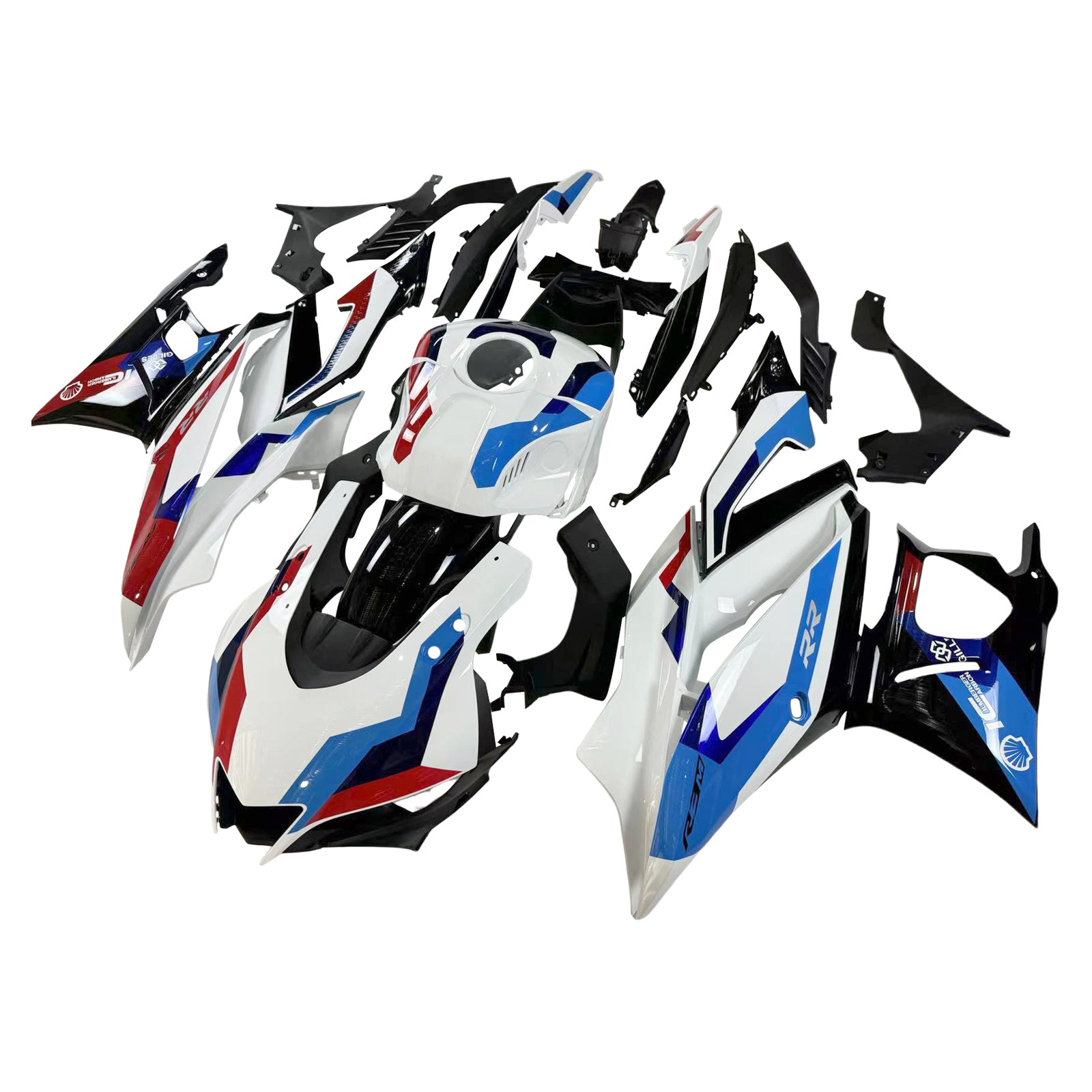 Amotopart ヤマハ 2019-2021 YZF R3/YZF R25 レッド&ブルー Style2 フェアリングキット