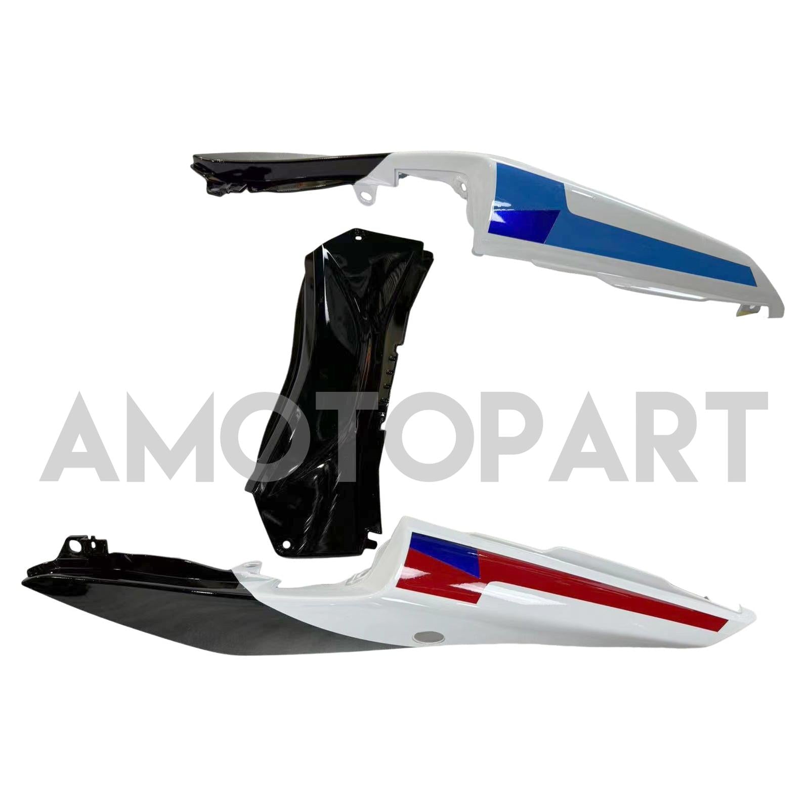 Amotopart Yamaha 2019–2021 YZF R3/YZF R25 Rot&Blaues Style2-Verkleidungskit