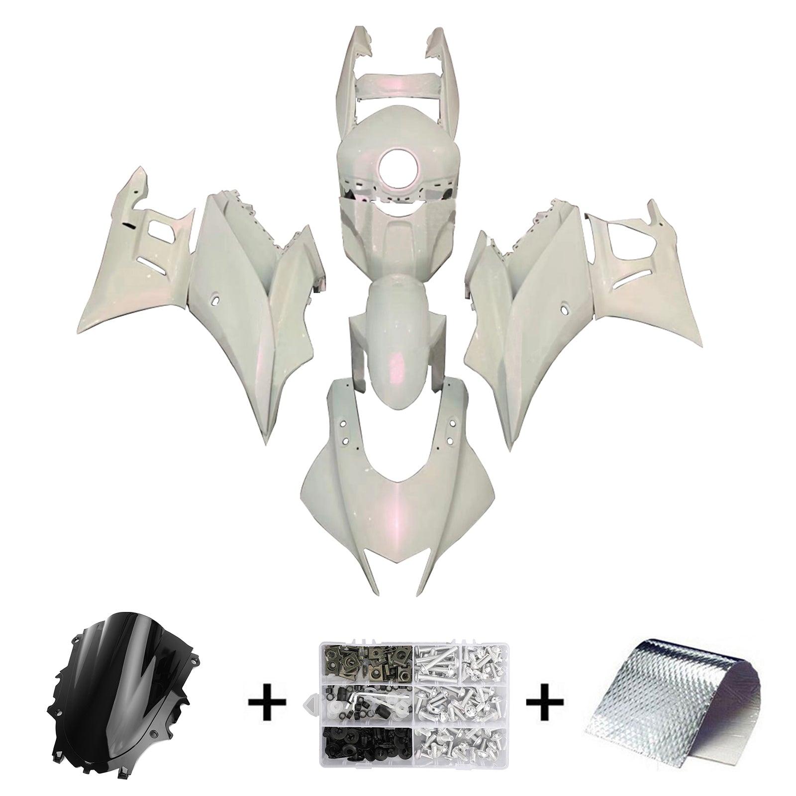 Amotopart Yamaha 2019-2021 YZF R3/YZF R25 Perl White Reading Kit