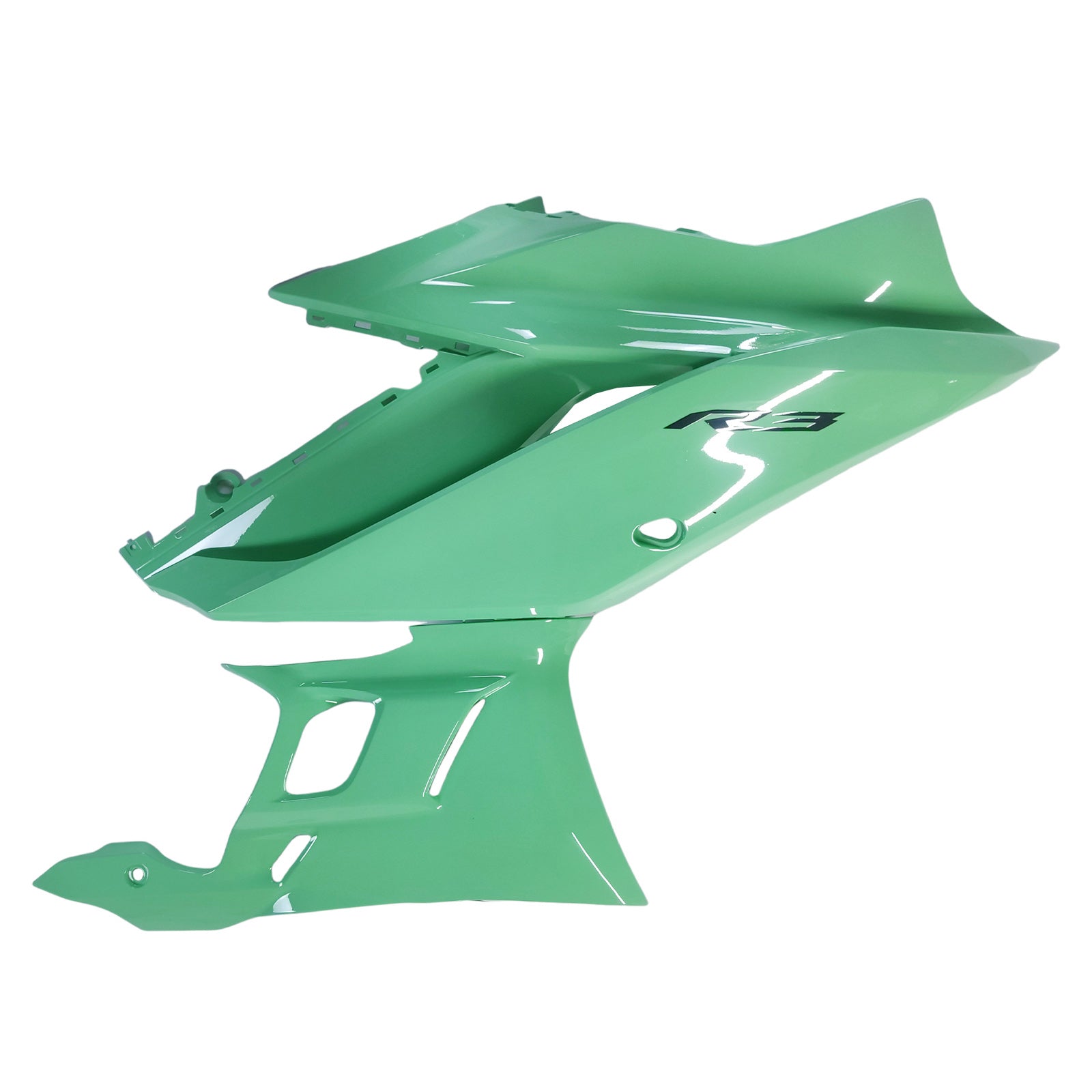 Amotopart 2019-2021 Yamaha YZF-R3 R25 Black Light Green Fairing Kit