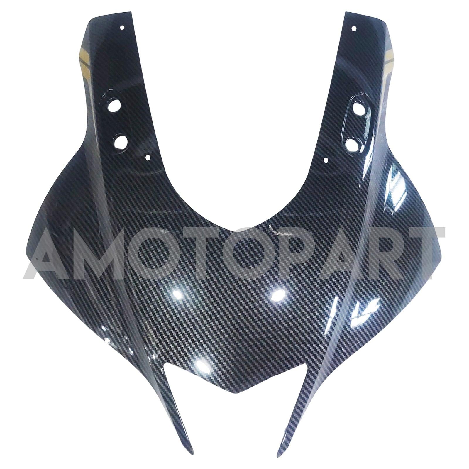 Amotopart 2019-2021 Yamaha YZF-R3 R25 Carbon Fiber Black Glod Fairing Kit