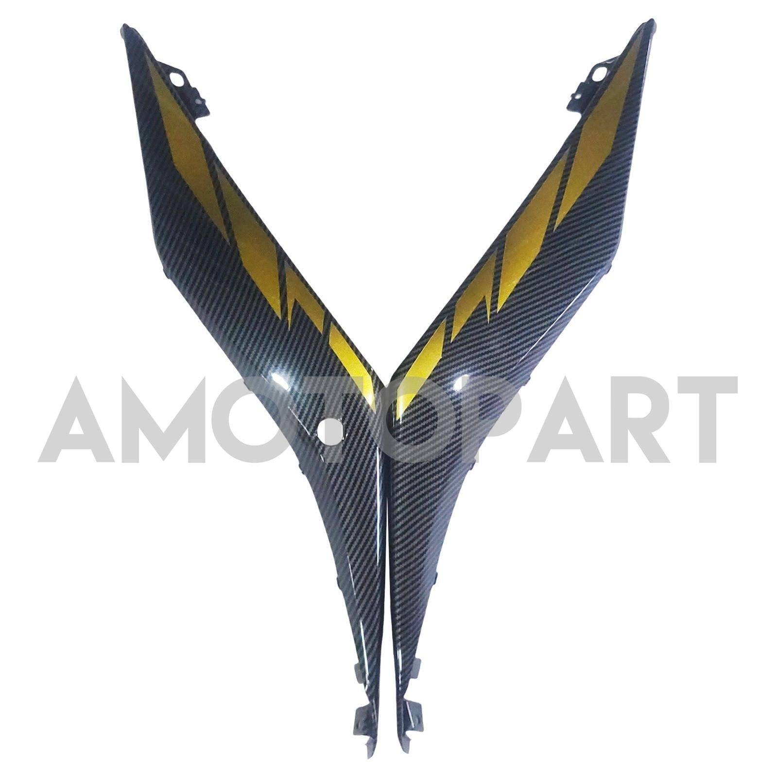 Amotopart 2019-2021 Yamaha YZF-R3 R25 Carbon Fiber Black Glod Fairing Kit