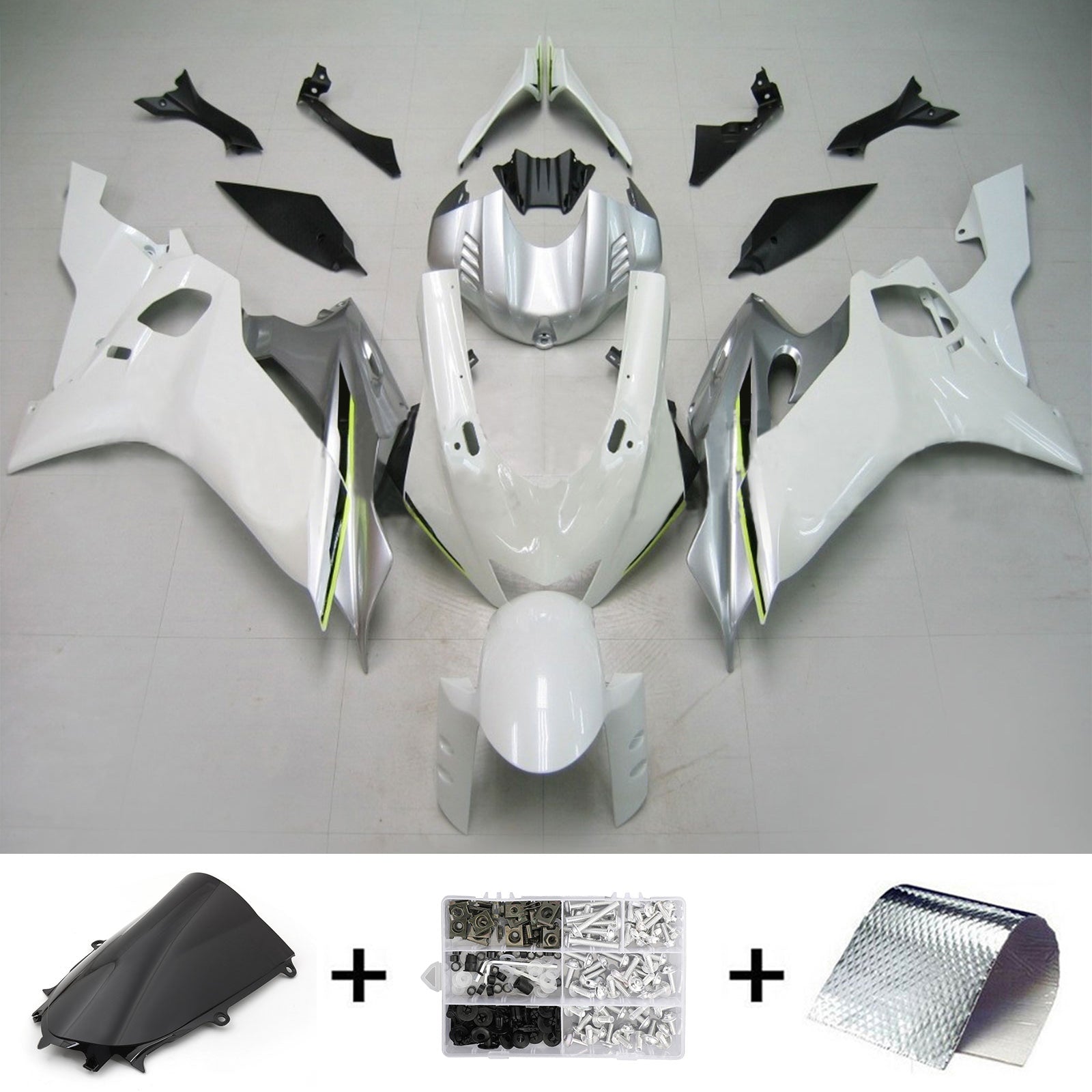 Zestaw owiewek Amotopart Yamaha 2017-2023 YZF 600 R6 w kolorze białym