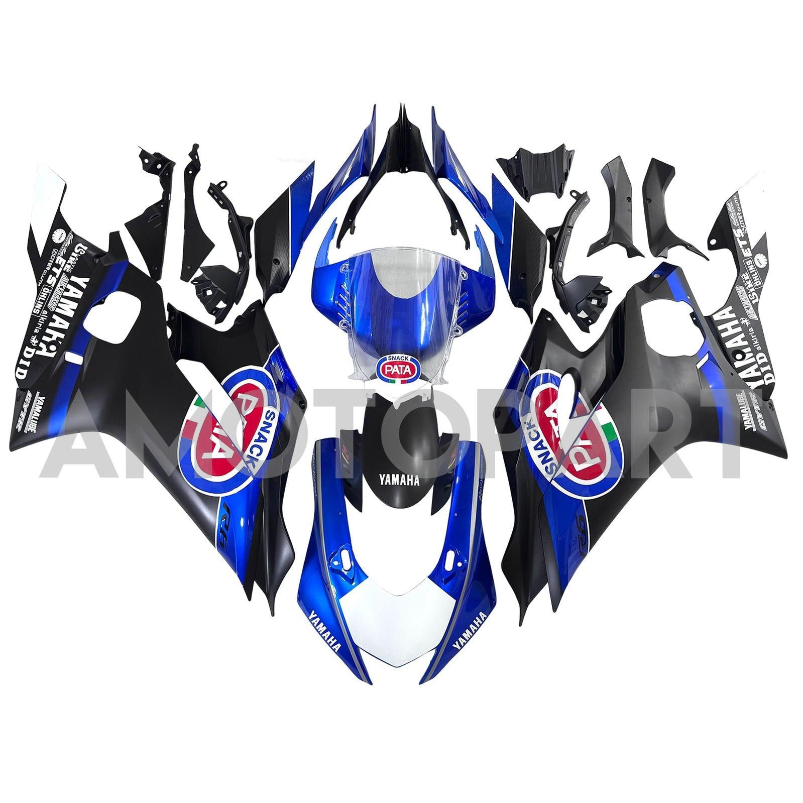 Aotopart Yamaha 2017-2023 YZF 600 R6 Schwarzblau Abzugskit