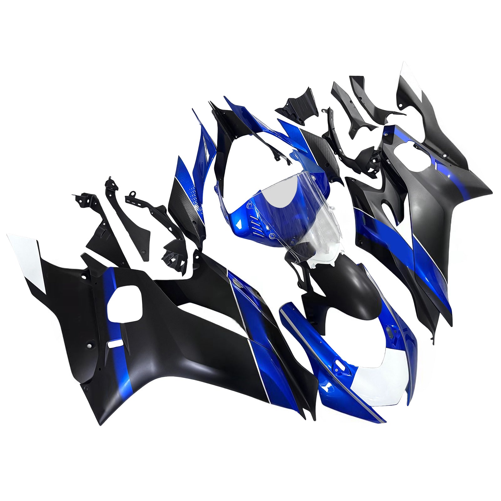 Aotopart Yamaha 2017–2023 YZF 600 R6 Schwarz Blau Verkleidungsset