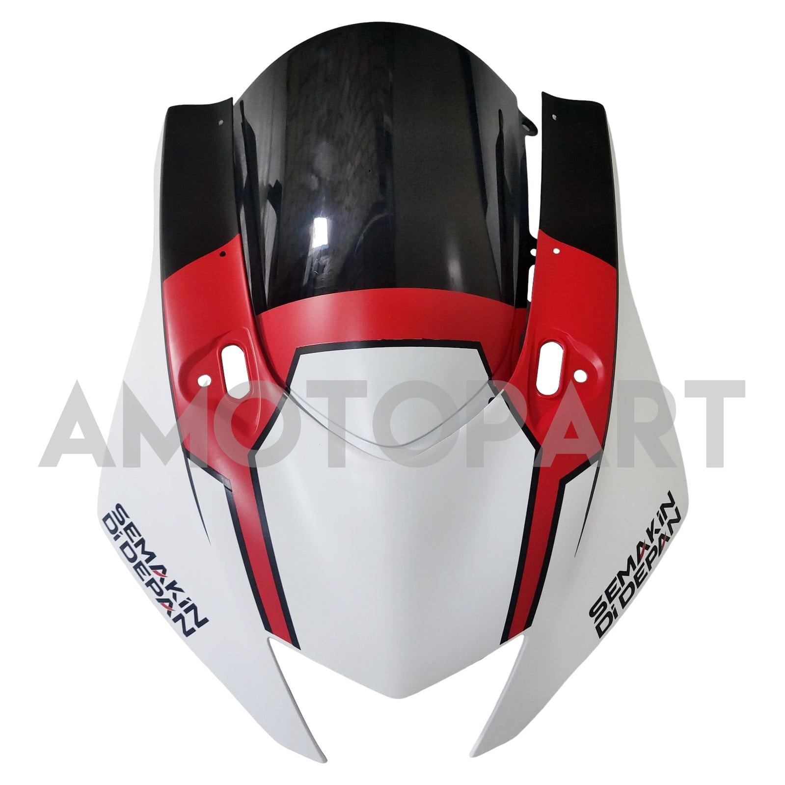 Kit de carenado Amotopart Yamaha YZF-R6 2017-2023 rojo y blanco Style3