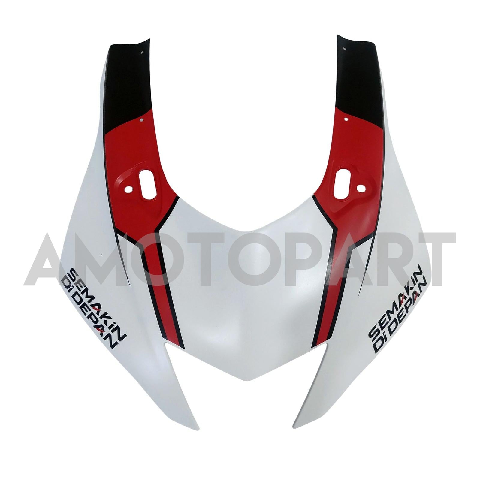 Kit de carenado Amotopart Yamaha YZF-R6 2017-2023 rojo y blanco Style3