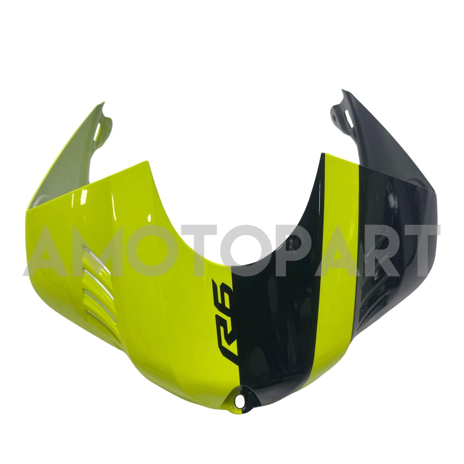 Kit carena Amotopart Yamaha YZF-R6 2017-2023 nero e giallo neon