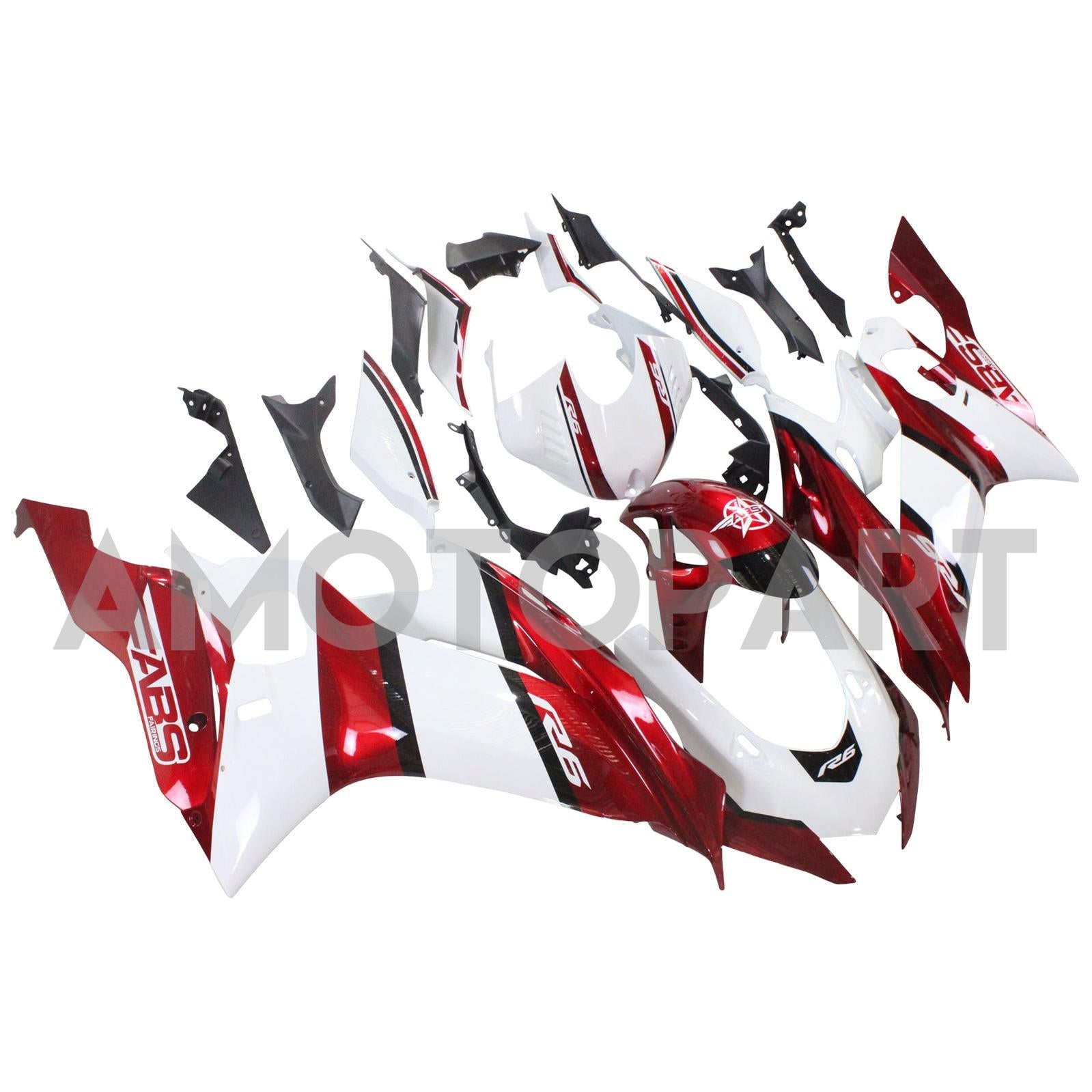 AMOTOPART YAMAHA YZF-R6 2017-2023 RODE & WIT STYLE1 KUIST KIT