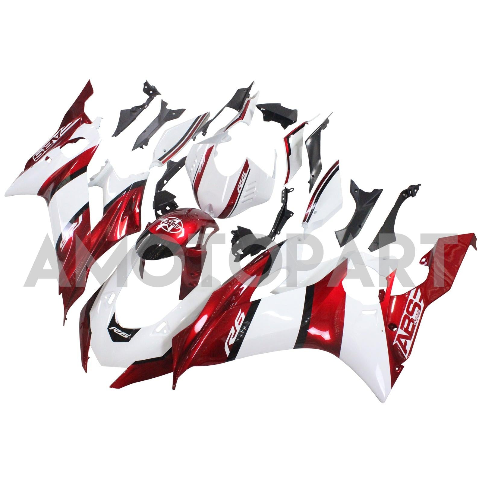 AMOTOPART YAMAHA YZF-R6 2017-2023 RODE & WIT STYLE1 KUIST KIT