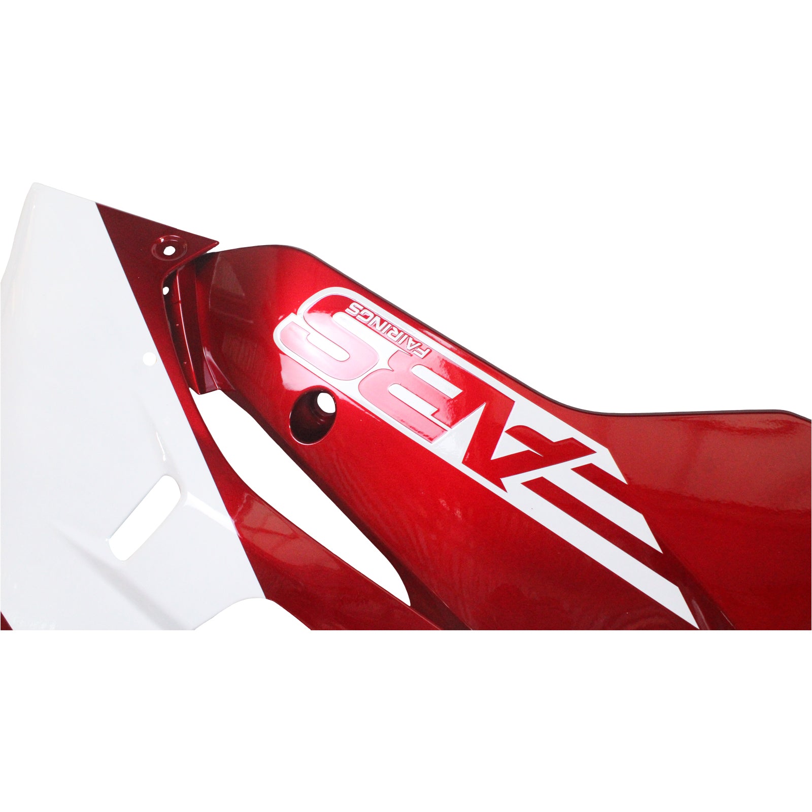 Amotopart Yamaha YZF-R6 2017-2023 Kit de carénage rouge et blanc Style1