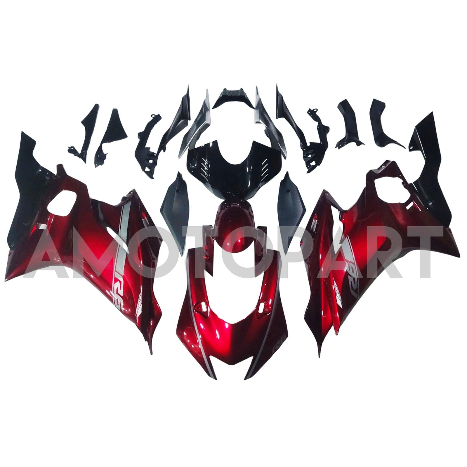 Amotopart Yamaha YZF-R6 2017-2023 Roter Verkleidungskit