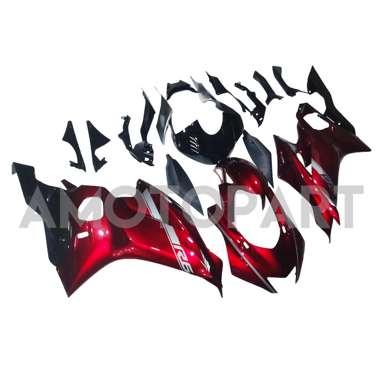 Amotopart Yamaha YZF-R6 2017-2023 Red Fairing Kit