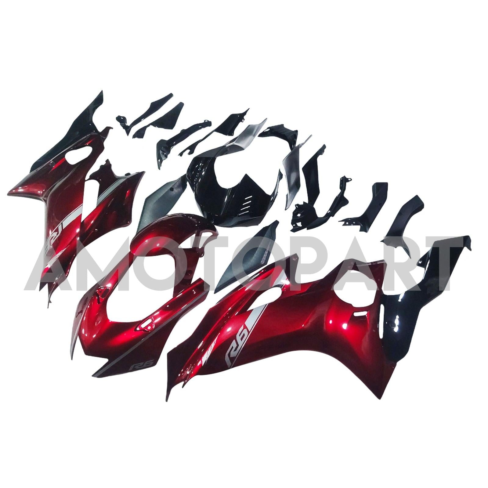 Amotopart Yamaha YZF-R6 2017-2023 Red Fairing Kit