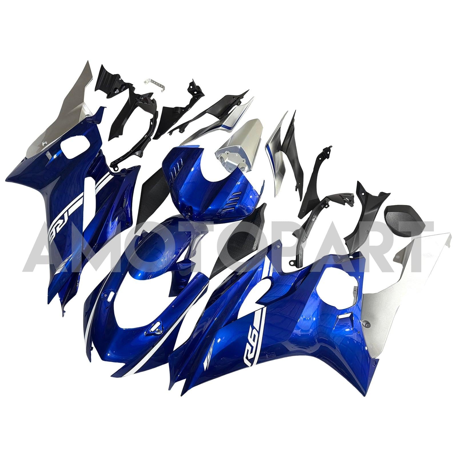 Amotopart Yamaha YZF-R6 2017-2023 Blue Style1 Fairing Kit