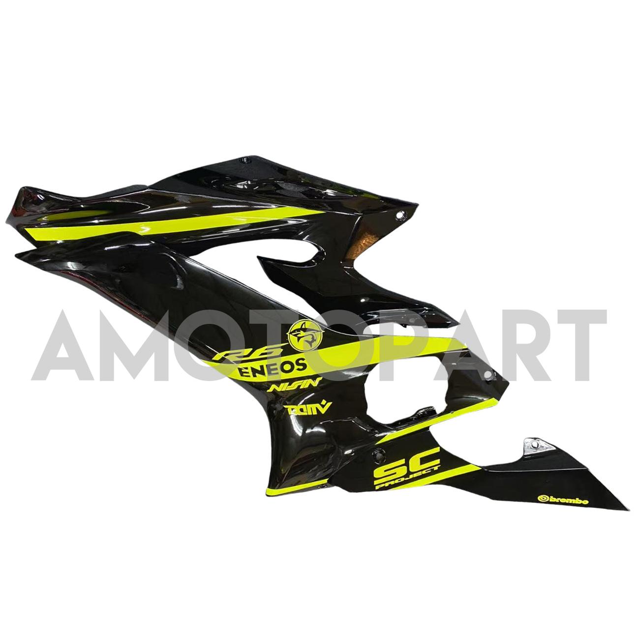 Amotopart Yamaha YZF-R6 2017-2023 Yellow&Black Fairing Kit