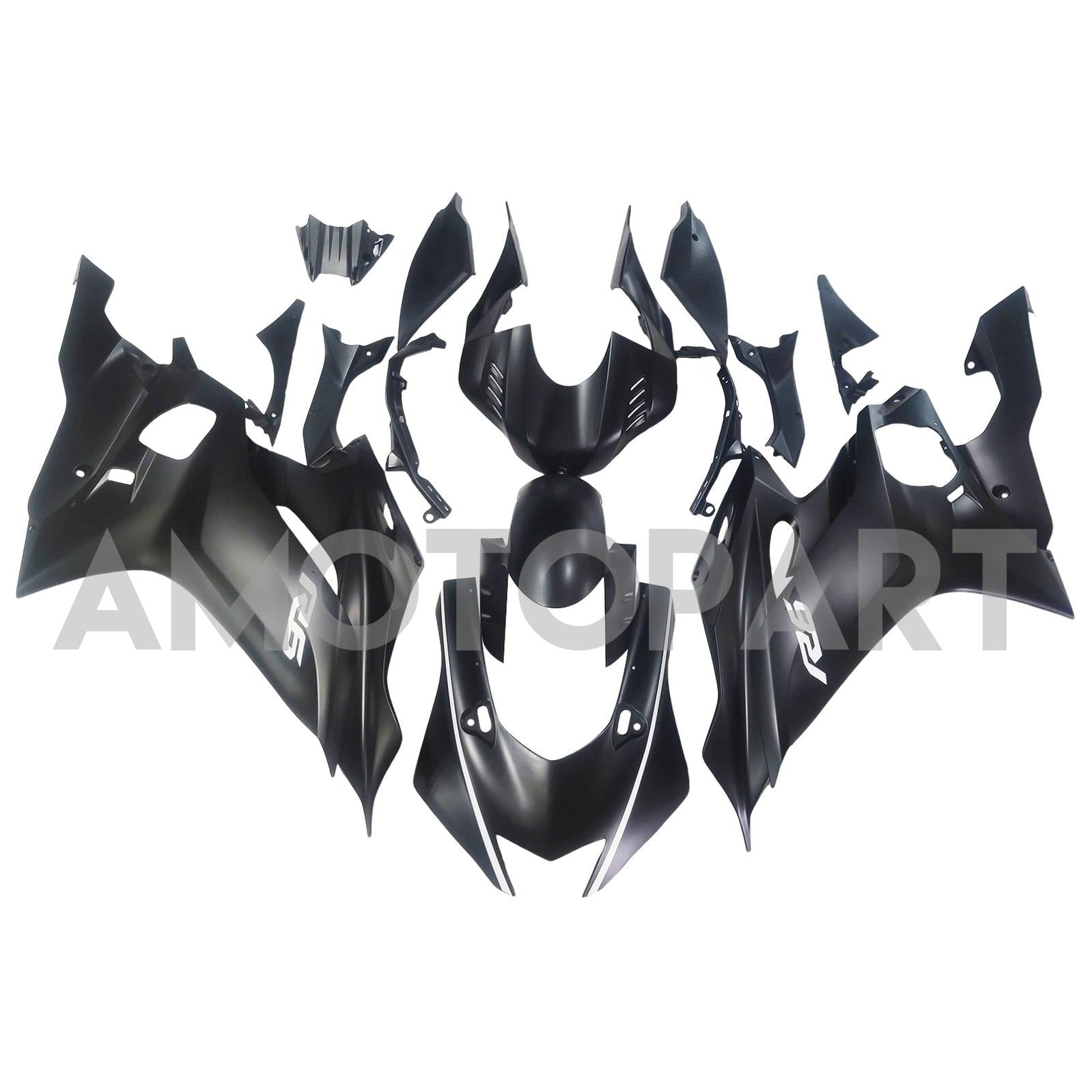 Amotopart Yamaha YZF-R6 2017-2023 Satin Schwarzverkleidungskit