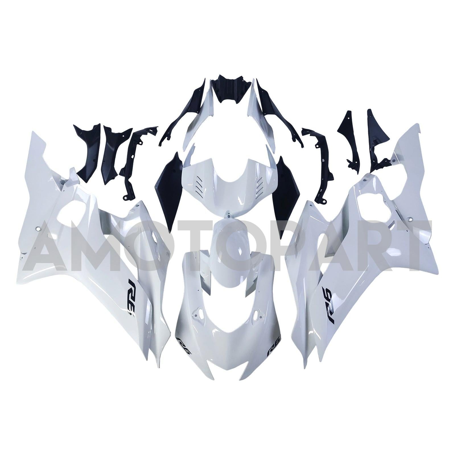 Amotopart Yamaha YZF-R6 2017-2023 White Fairing Kit