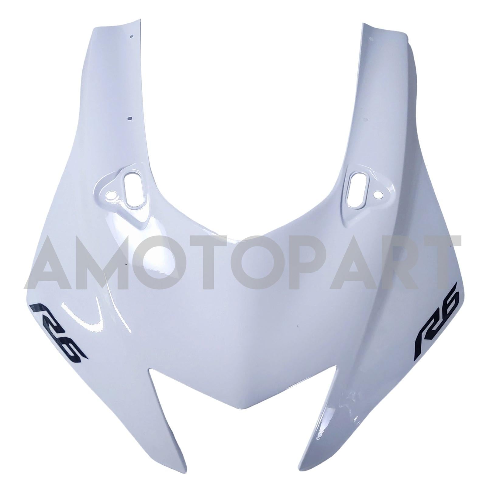 Amotopart Yamaha YZF-R6 2017-2023 Weißes Verkleidungskit