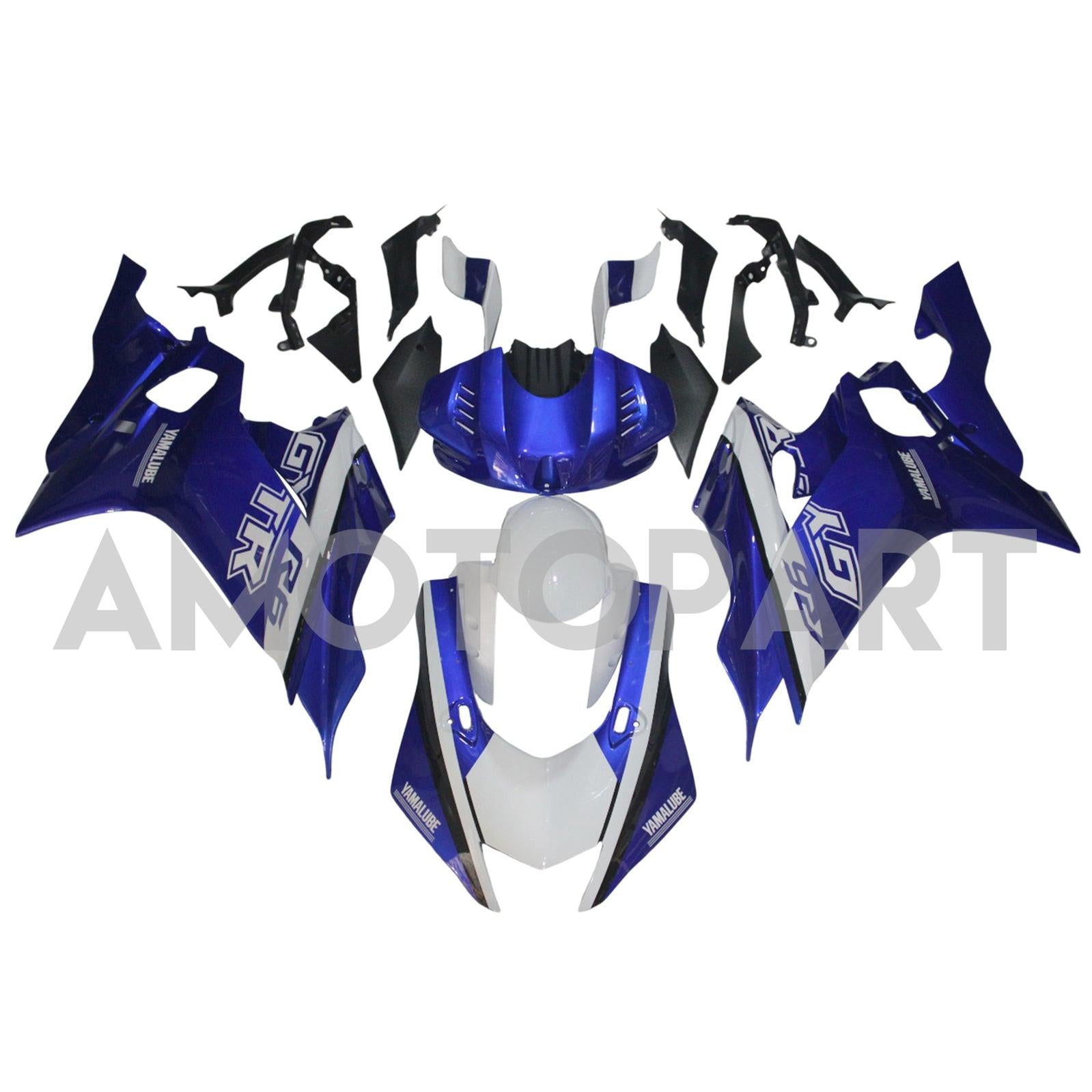 Amotopart Yamaha YZF-R6 2017-2023 Blue Style6 Abzugskit