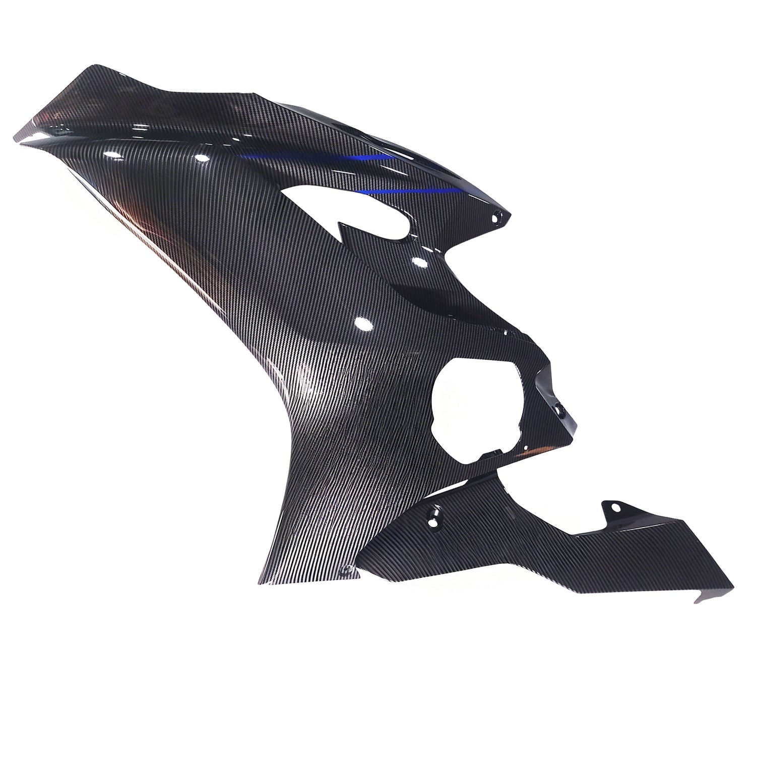 Amotopart 2017–2023 Yamaha YZF R6 Verkleidungsset aus Kohlefaser, Schwarz, Grau, Blau