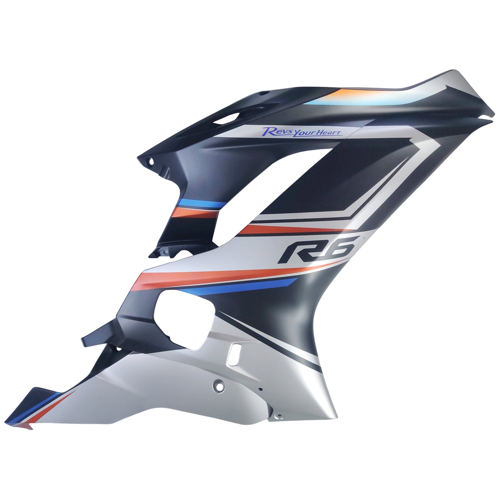 Amotopart 2017-2023 Yamaha Yzf R6 Gray Black Blue Orange Fairing Kit