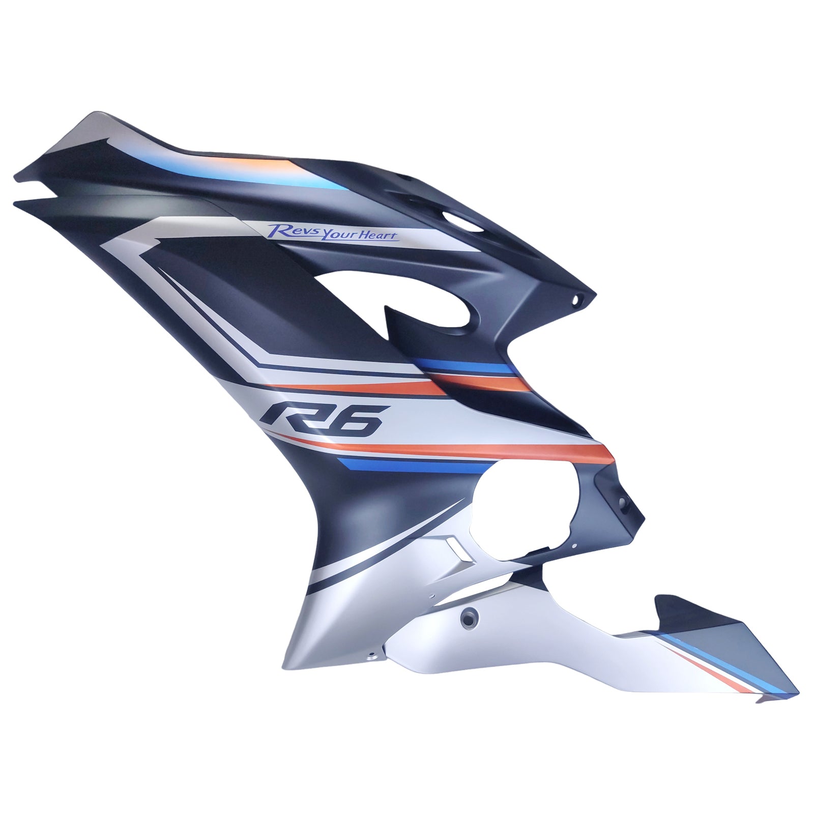 Amotopart 2017-2023 Yamaha Yzf R6 Gray Black Blue Orange Fairing Kit