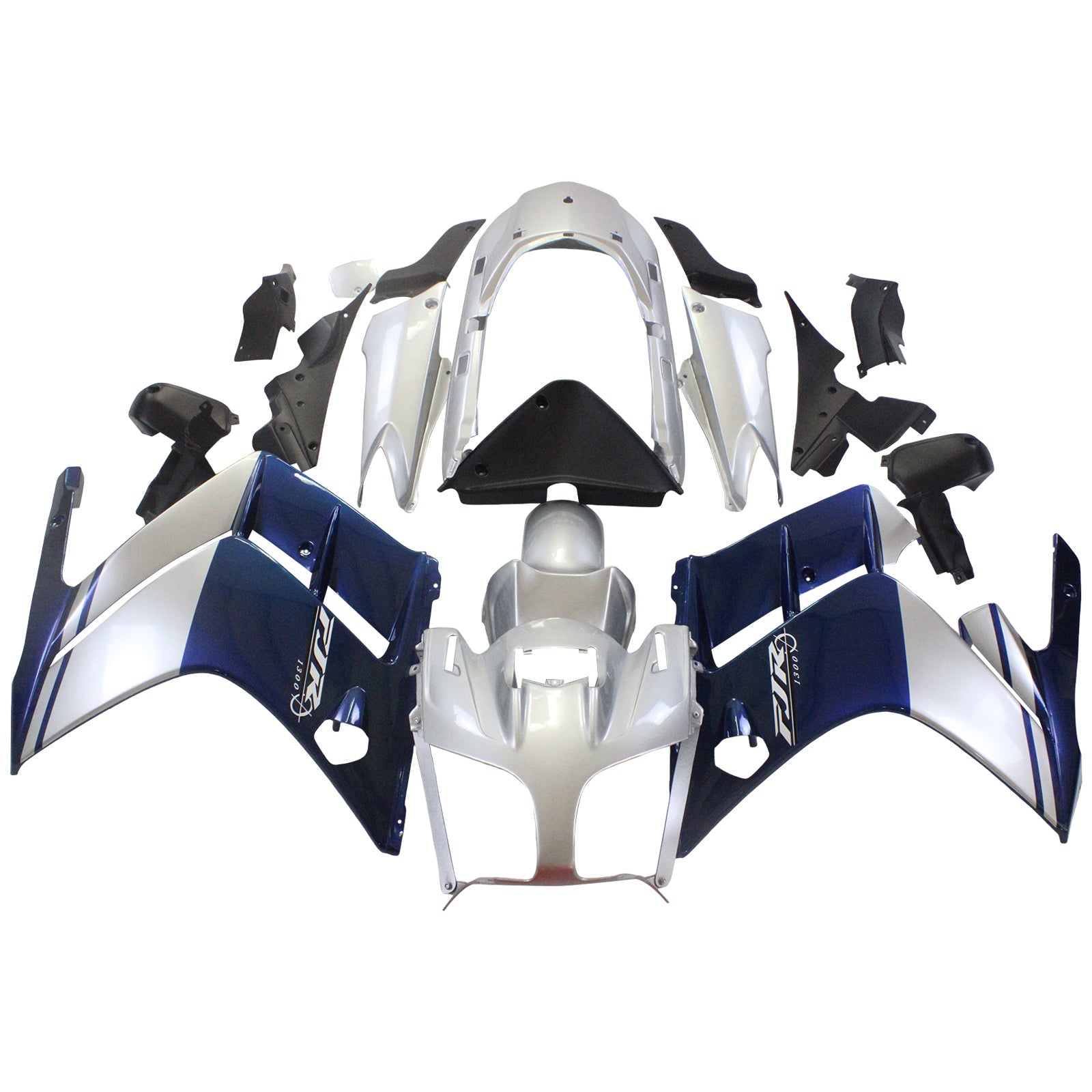 Amotopart 2001-2006 Yamaha FJR 1300 Blue & Grey Fairing Kit