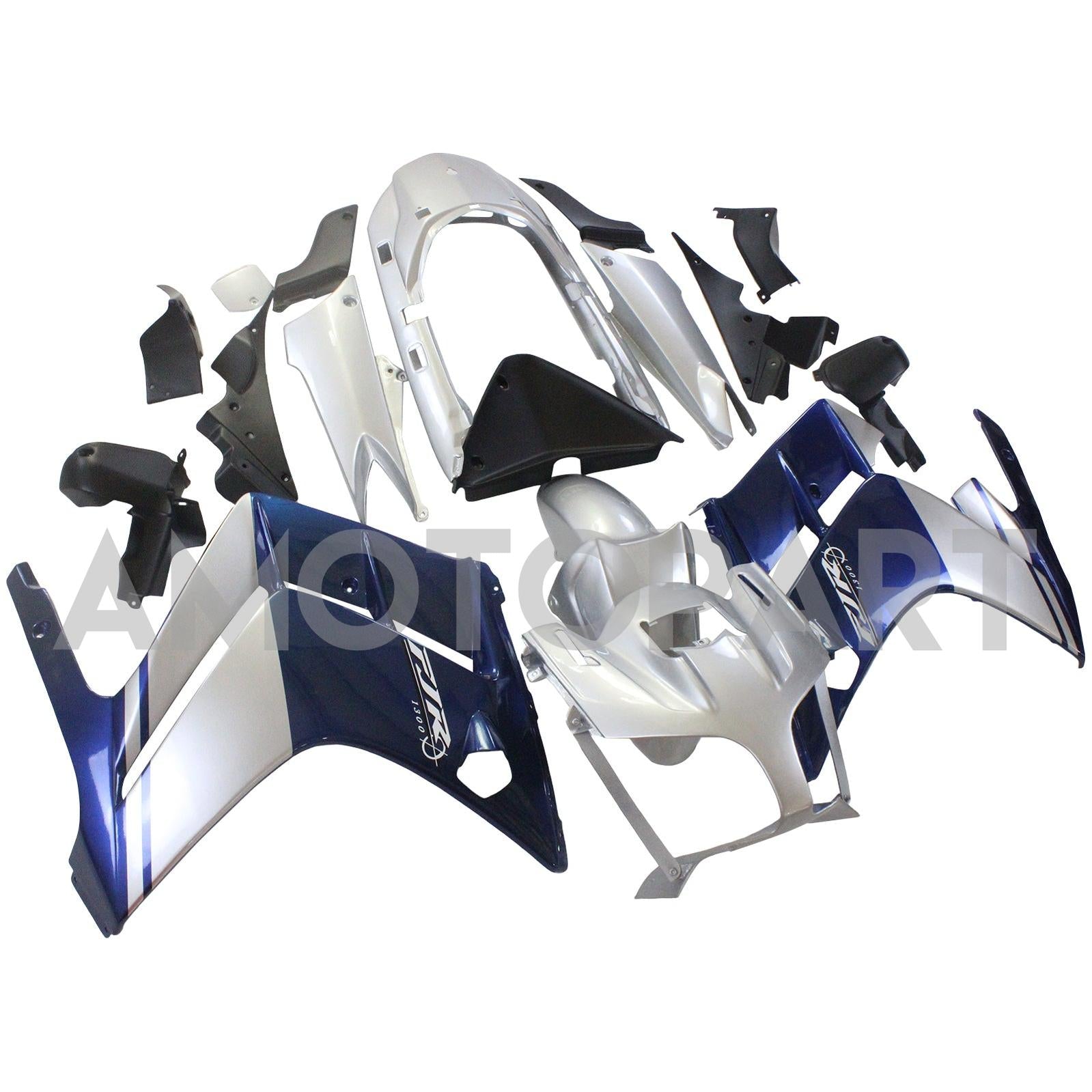 Amotopart 2001-2006 Yamaha FJR 1300 Blue&Grey Fairing Kit