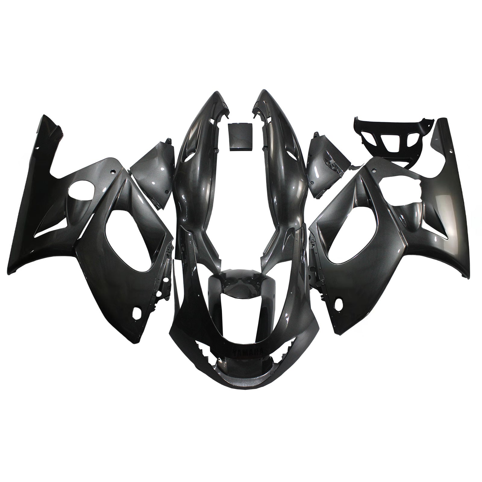 Amotopart Yamaha 1996-2007 YZF 600R Thundercat Grey Sliver Fairing Kit