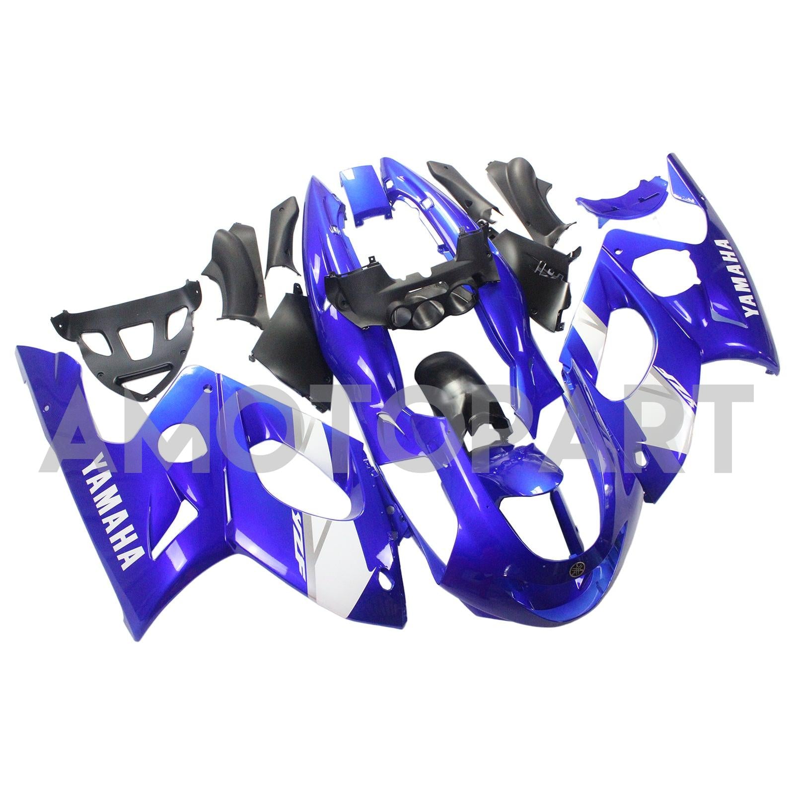 Amotopart Yamaha 1996-2007 YZF 600R Thundercat Blue White Fairing Kit