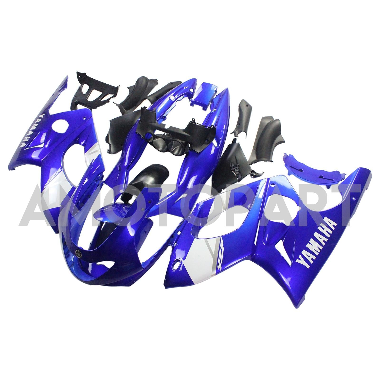 Amotopart Yamaha 1996-2007 YZF 600R Thundercat Blue White Fairing Kit