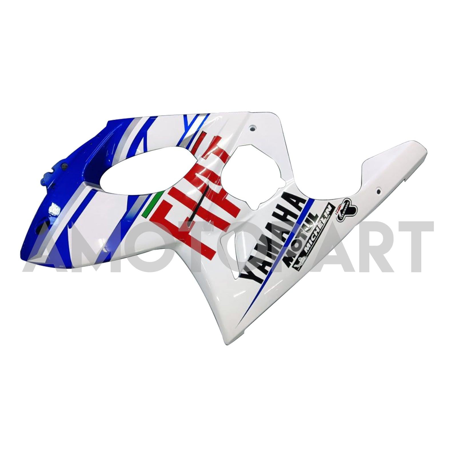 Amotopart Yamaha 1996-2007 YZF 600R Thundercat White Blue Fairing Kit