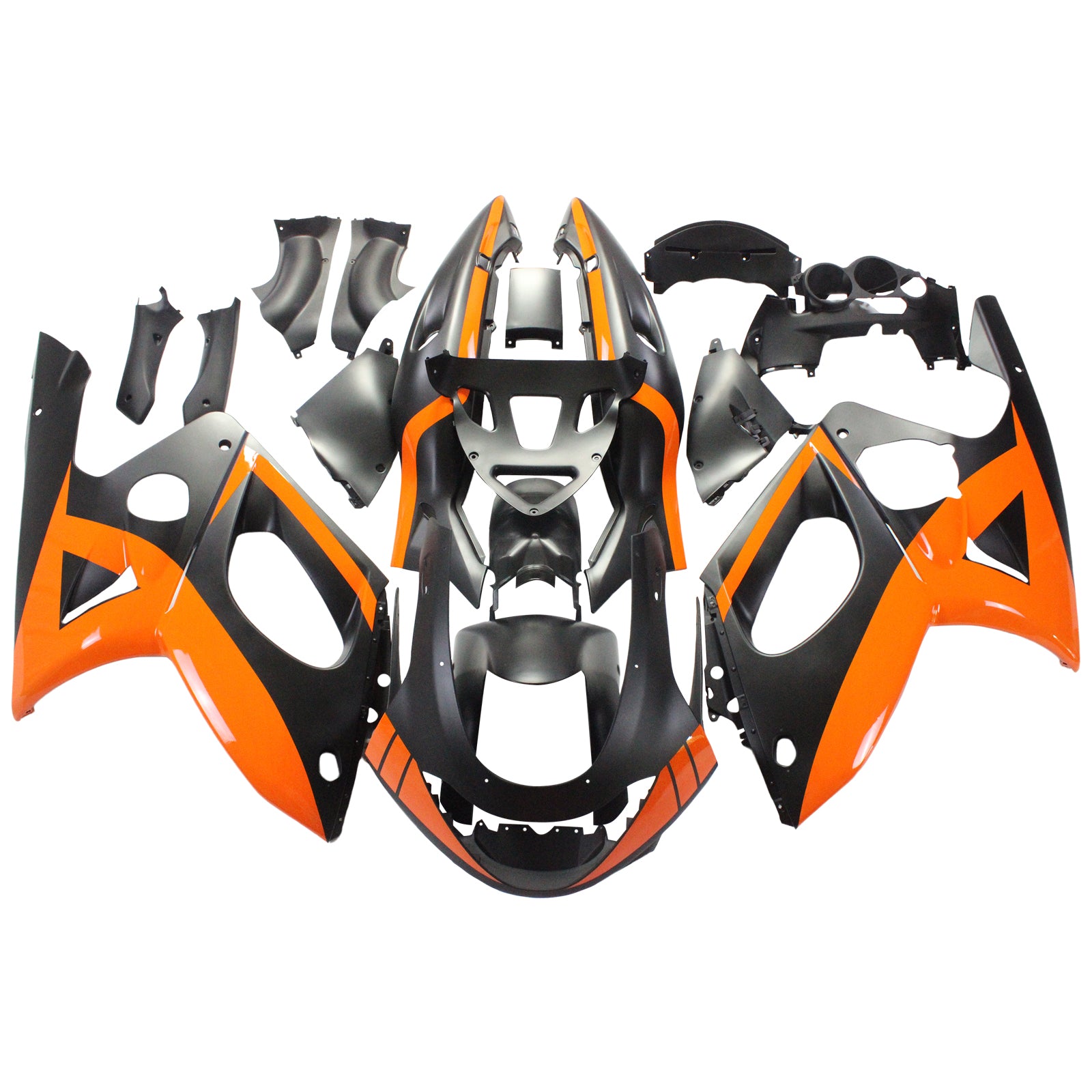 Amotopart Yamaha 1996–2007 YZF 600R Thundercat Schwarz Orange Verkleidungsset