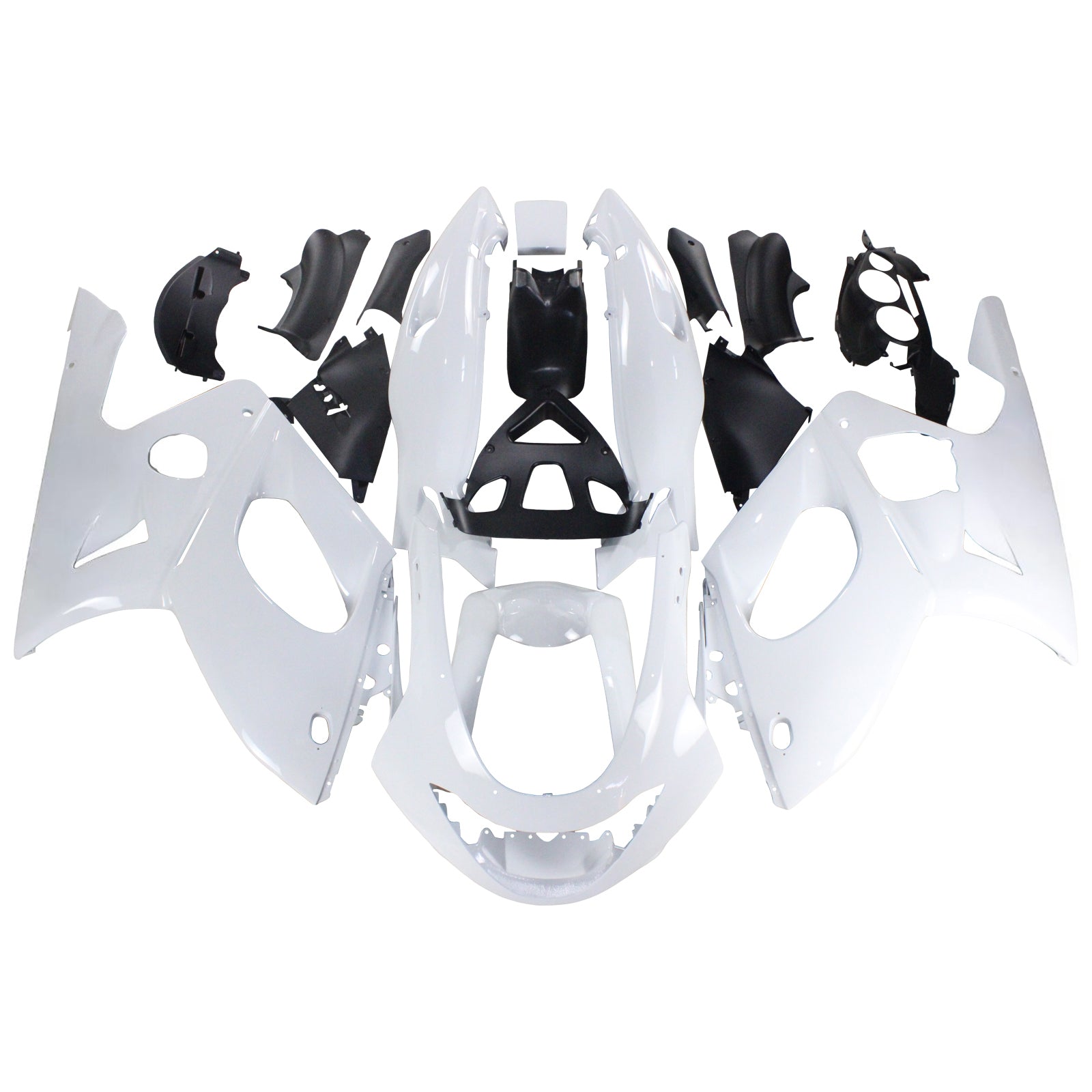 Amotopart Yamaha 1996-2007 YZF 600R Thundercat Black White Fairing Kit