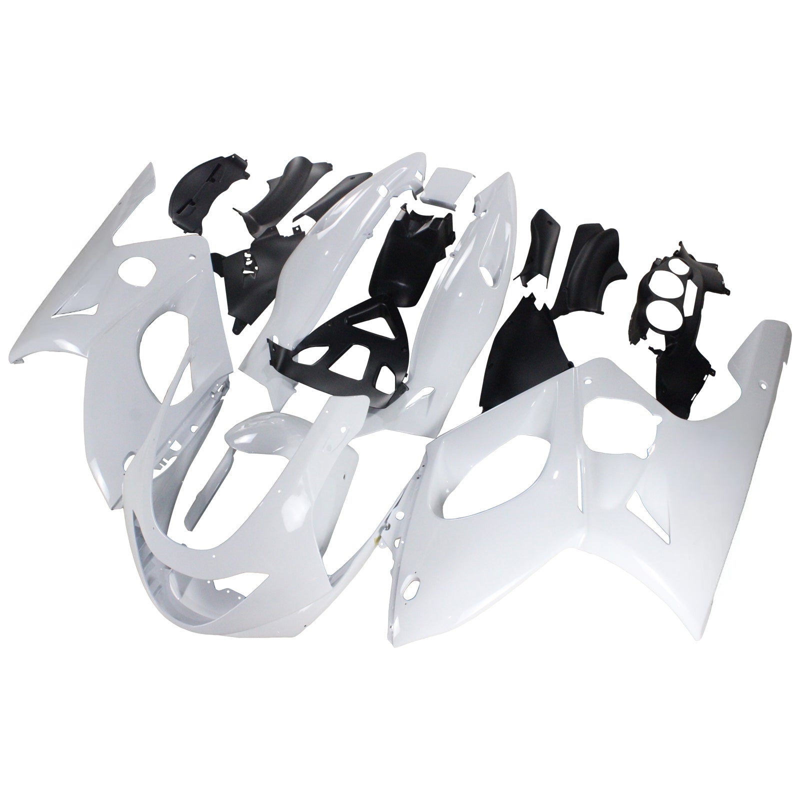 Amotopart Yamaha 1996-2007 YZF 600R Thundercat Black White Fairing Kit