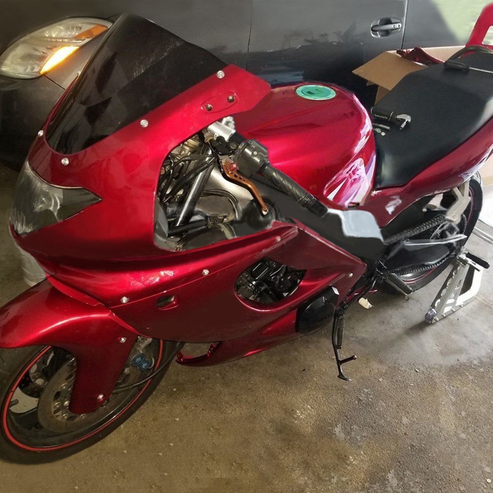Amotopart Yamaha 1996-2007 YZF 600R Thundercat Red Fairing Kit