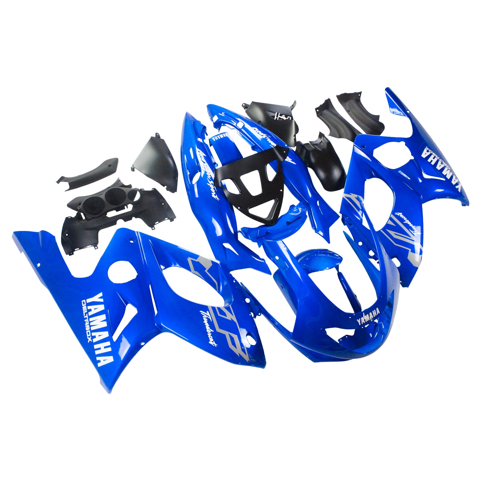 Amotopart Yamaha 1996-2007 YZF 600R Thundercat Blue White Fairing Kit