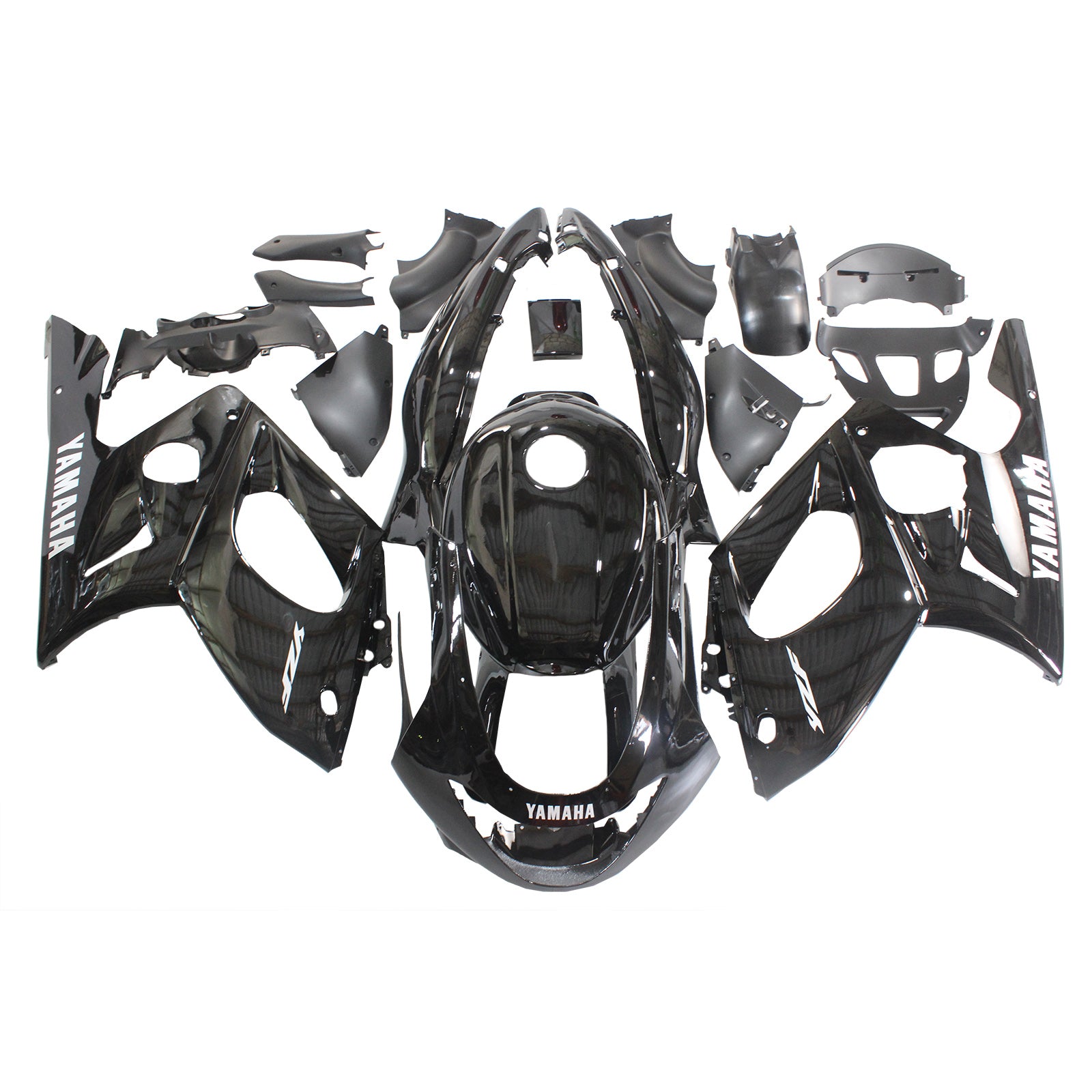 Amotopart Yamaha 1996-2007 YZF 600R Thundercat Black Fairing Kit