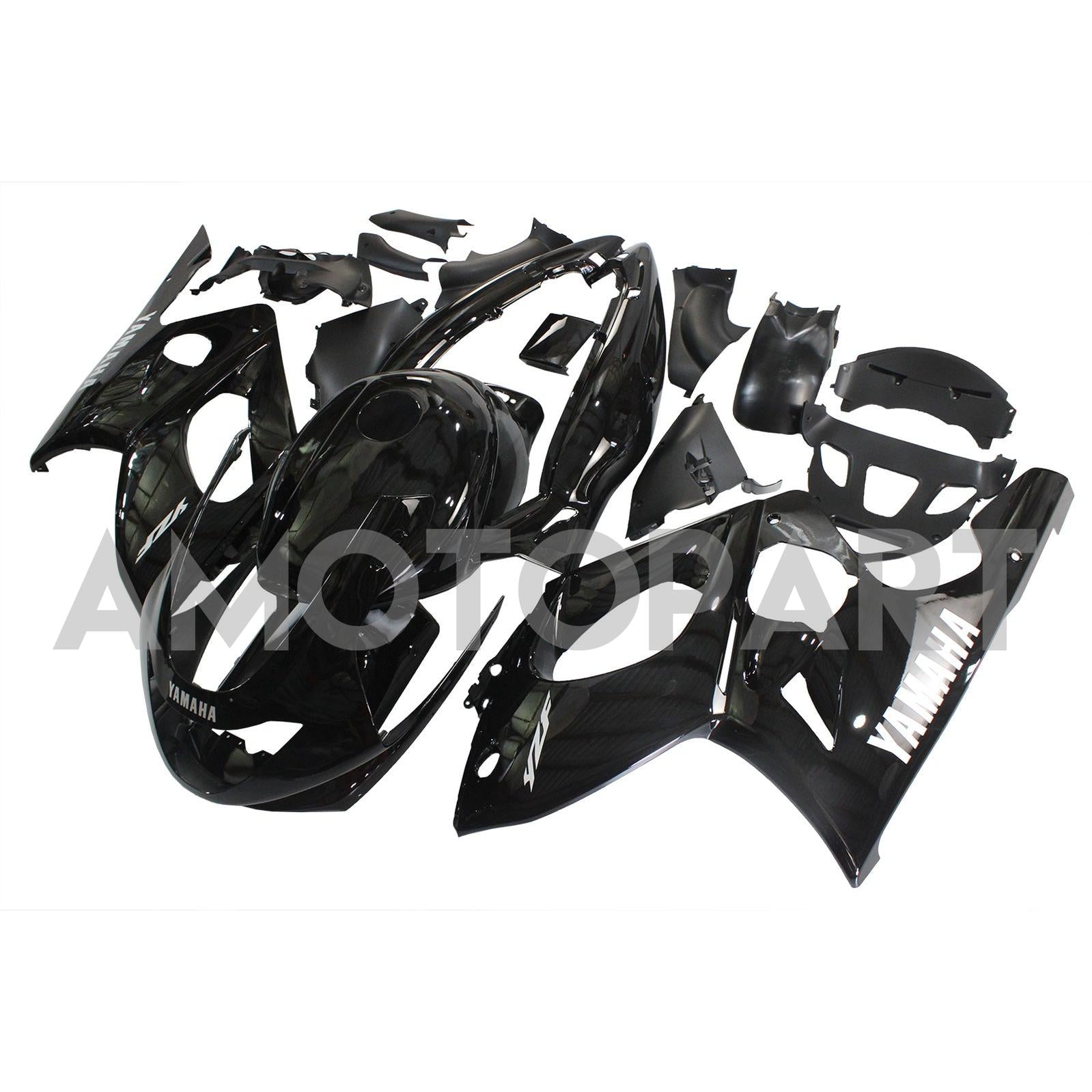 Amotopart Yamaha 1996-2007 YZF 600R Thundercat Black Fairing Kit