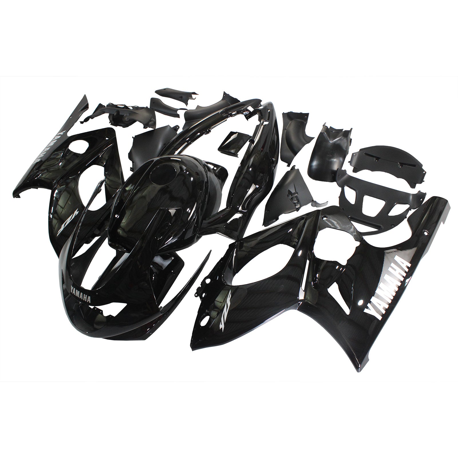 Amotopart Yamaha 1996-2007 YZF 600R Thundercat Black Fairing Kit