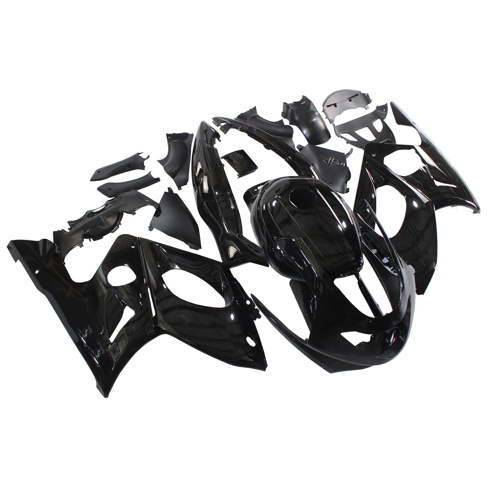Amotopart Yamaha 1996-2007 YZF 600R Glossy Black Fairing Kit