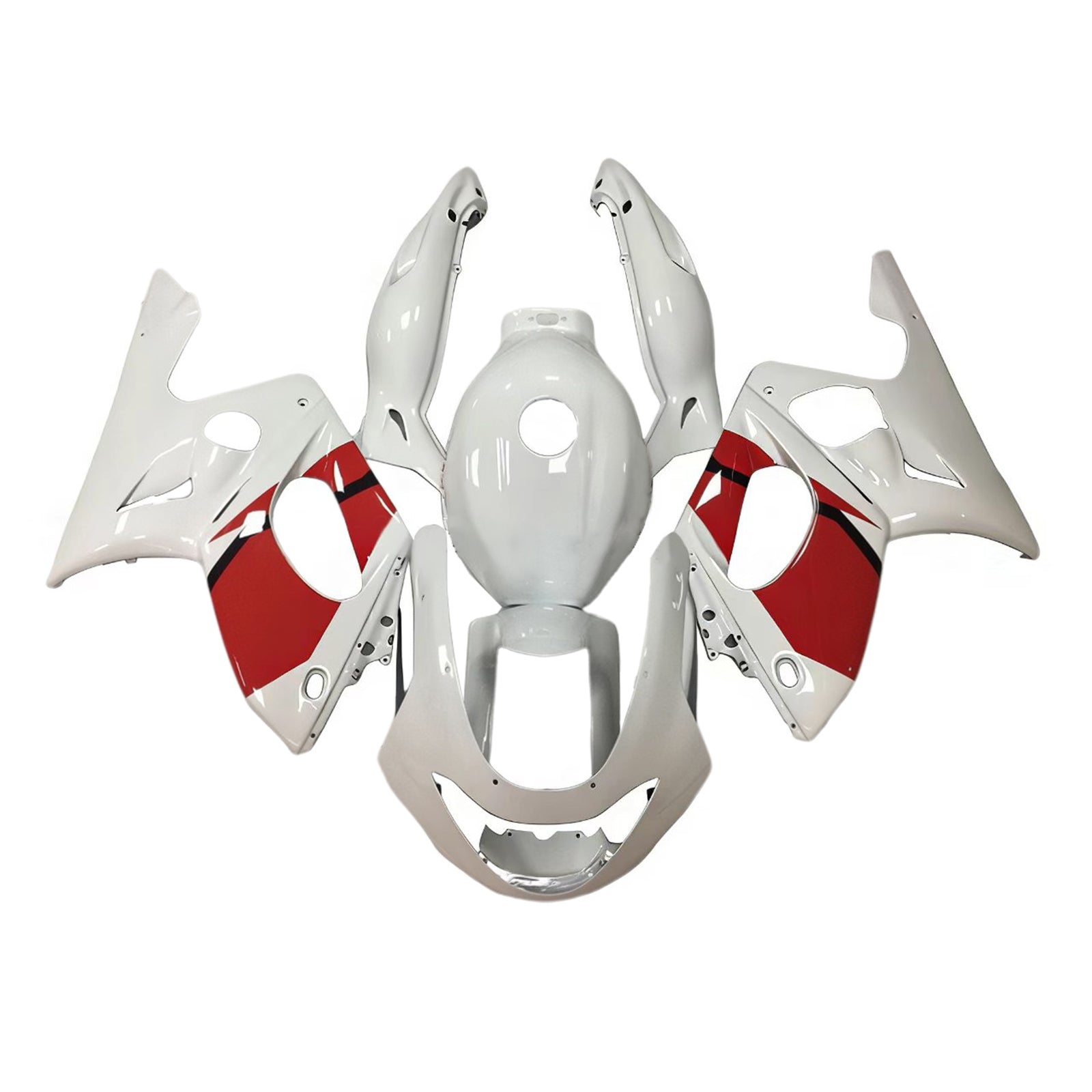 Amotopart 1996-2007 Yamaha YZF 600R Thundercat White Red Fairing Kit
